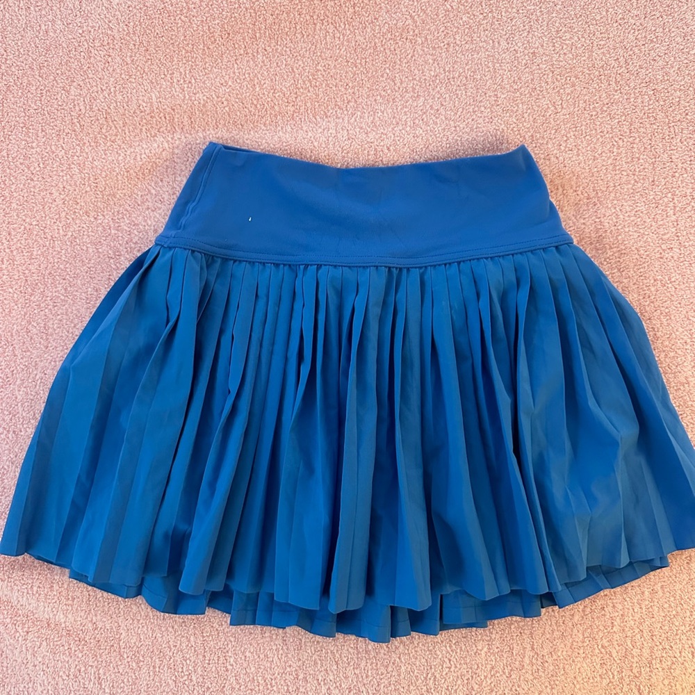 Blue Pleated Women's Skirt